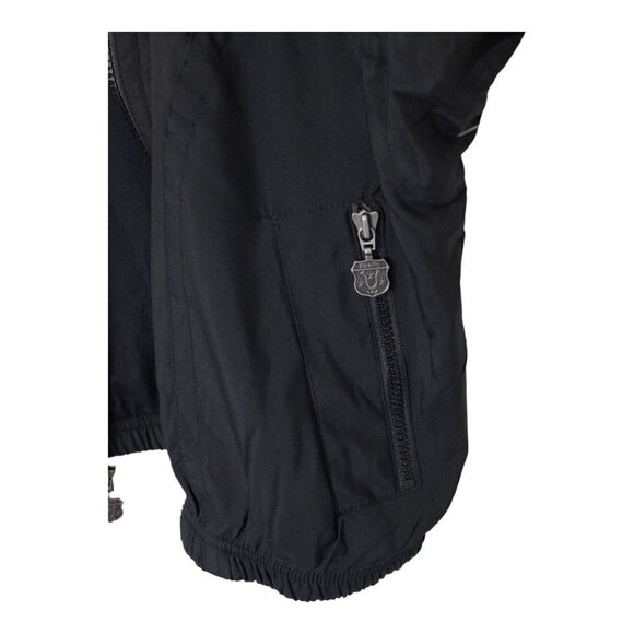 NWT Kaelin Black Track Jacket Full Zip Embroidered Logo Vintage‎ Sz S - Picture 6 of 8